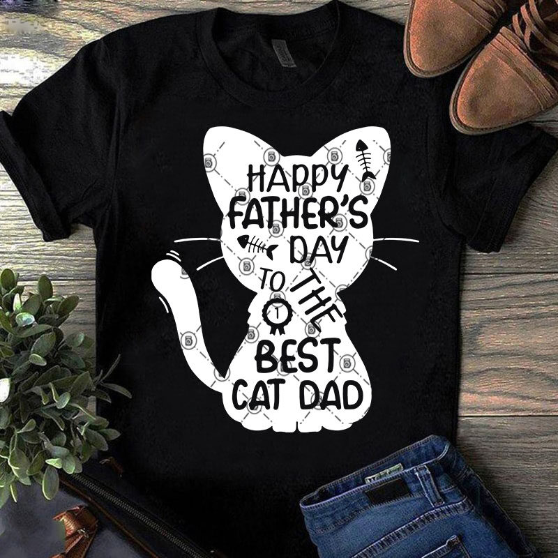 Happy Father’s Day To The Best Cat Dad Cute SVG, DAD 2020 SVG, Animals SVG, Cat SVG shirt design png