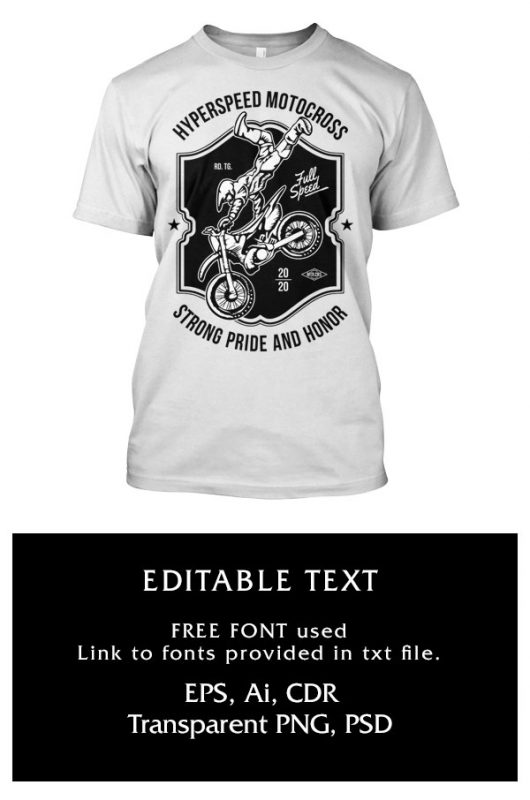 Hyperspeed Motocross buy t shirt design artwork