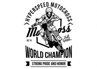 Hyperspeed Motocross shirt design design for t shirt graphic t-shirt design