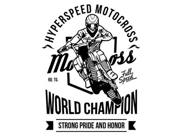 Hyperspeed motocross shirt design design for t shirt graphic t-shirt design