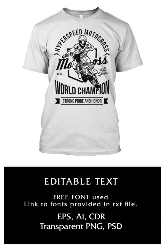 Hyperspeed Motocross shirt design design for t shirt graphic t-shirt design