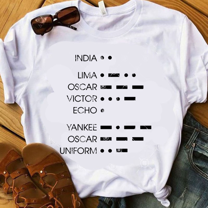 I Love You Morse Code SVG, Funny SVG, Quote SVG t-shirt design for sale