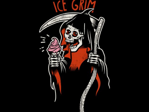 Ice grim t-shirt design for sale