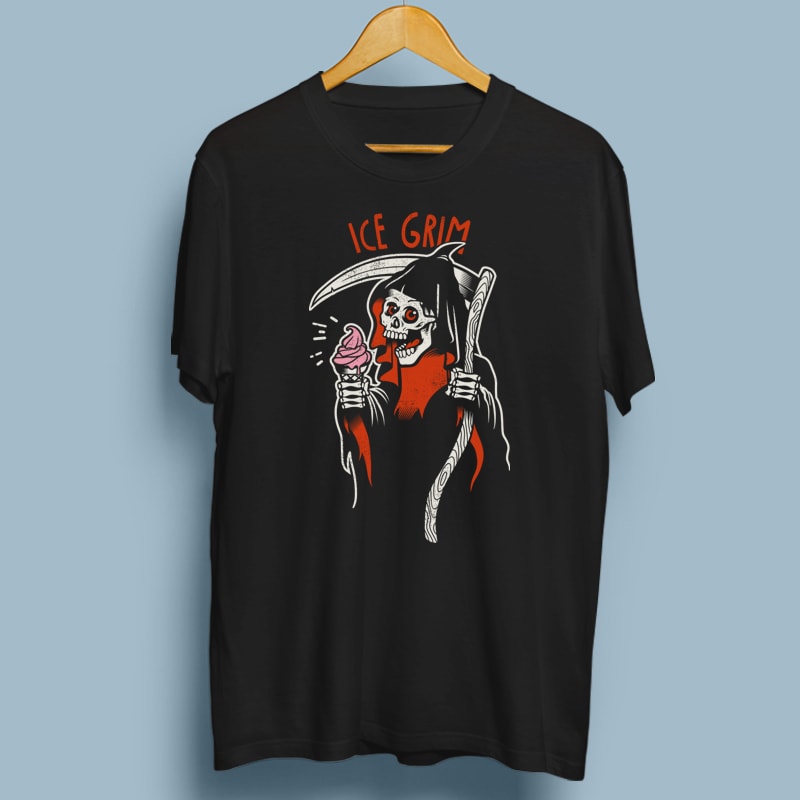 ICE GRIM t-shirt design for sale