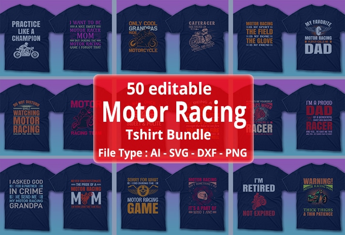 50 Motorcycle Racing Tshirt bundle - Limited Time Only..!