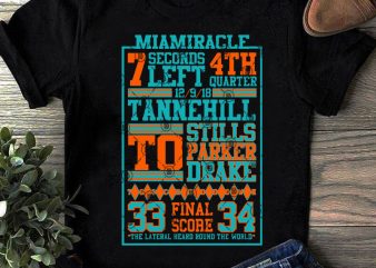 MiaMiracle 7 Seconds Left Fourth Quarter 9th December 2018 Football SVG, Sport SVG, Funny SVG buy t shirt design for commercial use