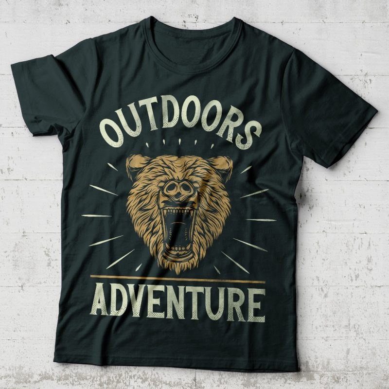 Outdoors Adventure buy t shirt design for commercial use