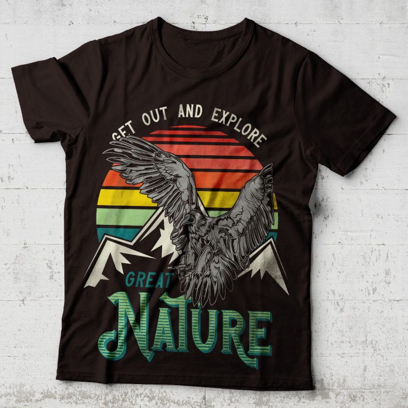 Great Nature commercial use t-shirt design