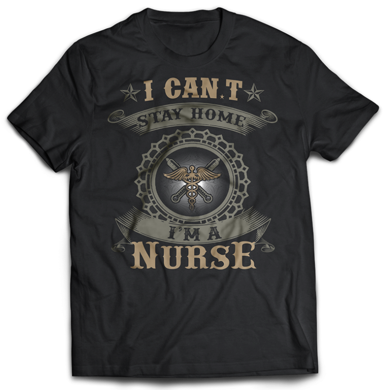 bundle 24 tshirt designs Nurse Corona virus stay at home psd file editable text and layer t shirt bundles