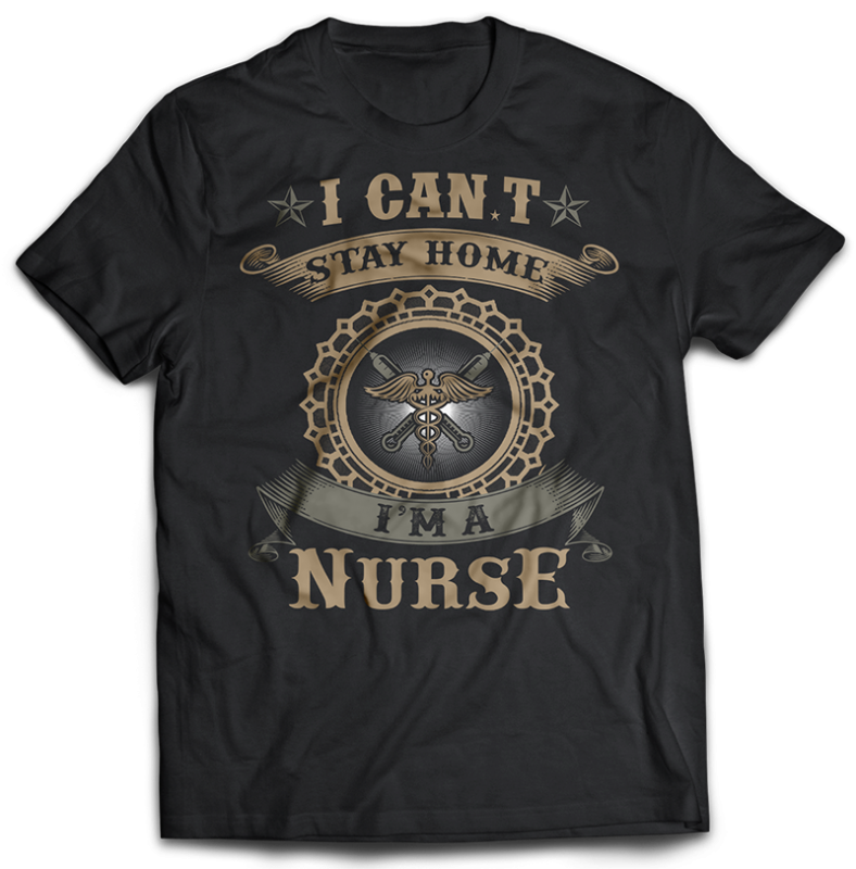 bundle 24 tshirt designs Nurse Corona virus stay at home psd file editable text and layer t shirt bundles