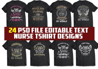 24 tshirt designs bundle Nurse Update resolution 4.500×5.400 pixels