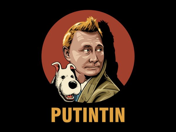 Putintin t-shirt design for commercial use