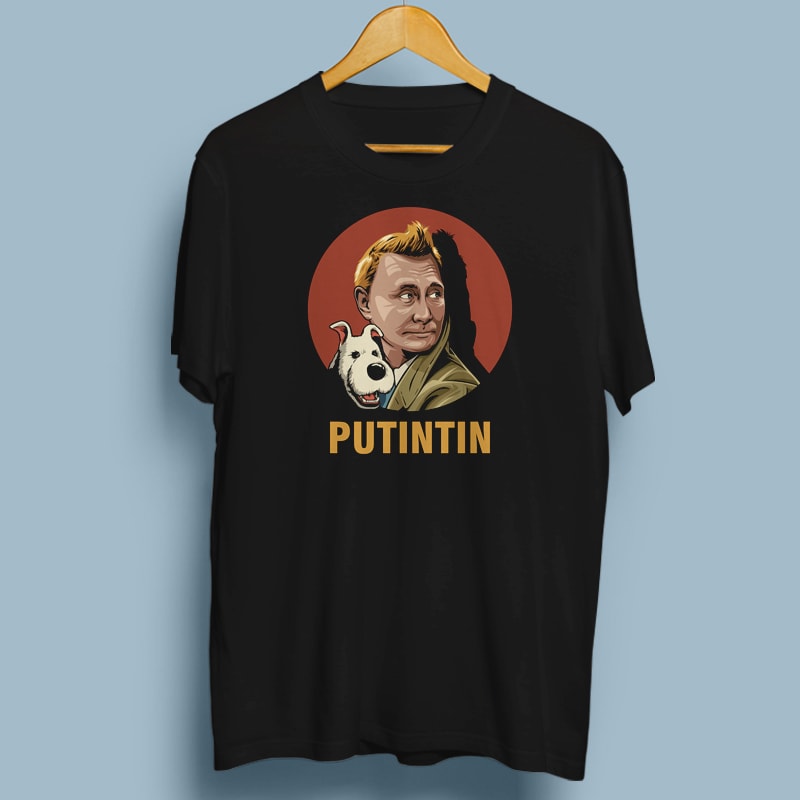 PUTINTIN t-shirt design for commercial use