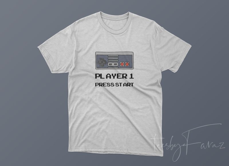 Player 1 Press Start buy t shirt design