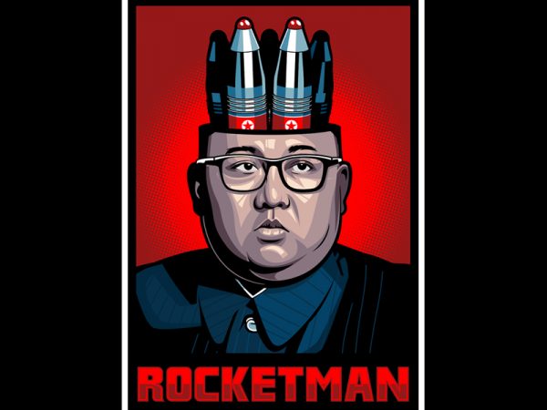 Rocketman graphic t-shirt design