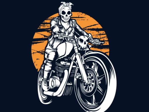 Ride till death t-shirt design for sale