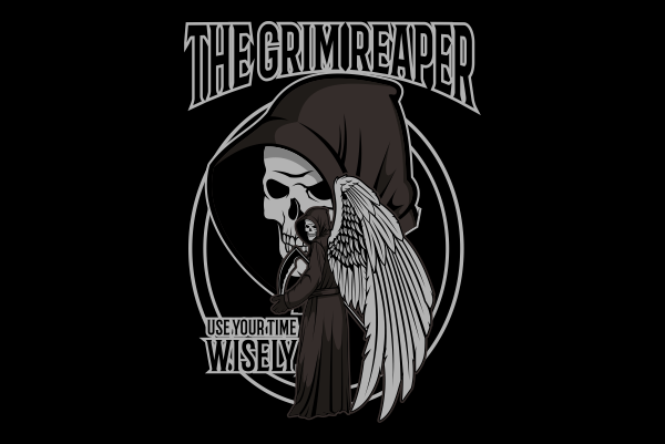 Skull grim reaper commercial use t-shirt design