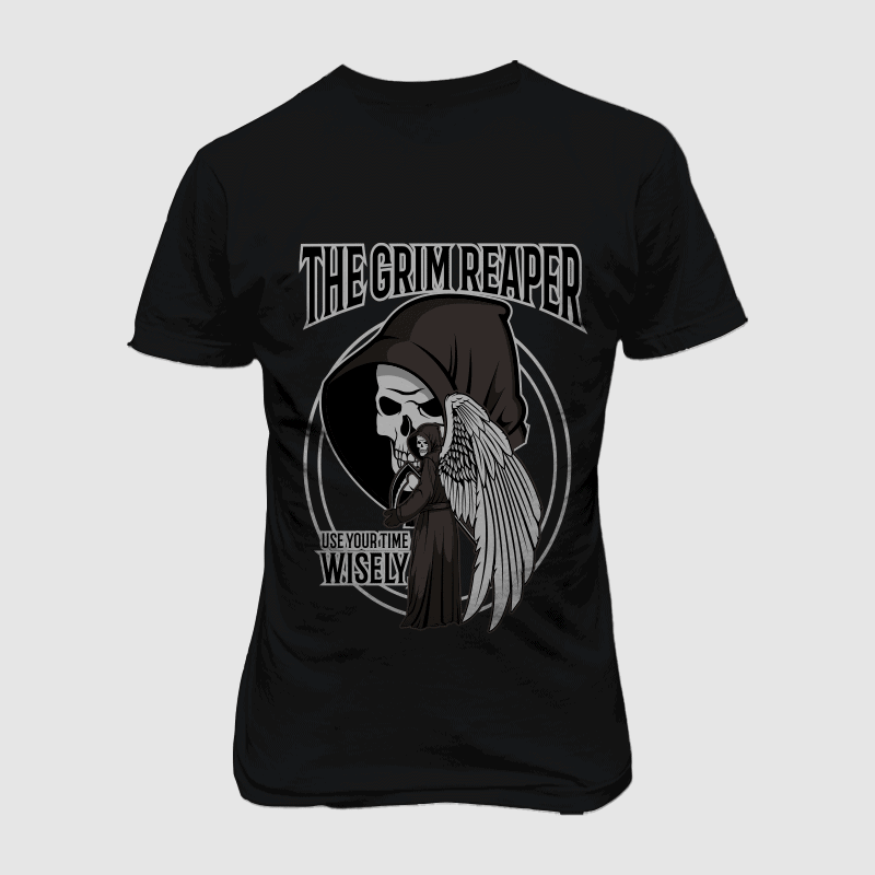 SKULL GRIM REAPER commercial use t-shirt design