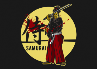 SKULL SAMURAI commercial use t-shirt design