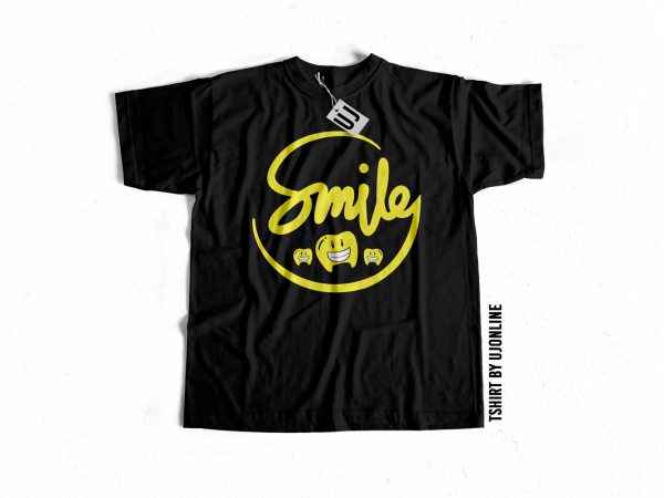 Smiley typography buy t shirt design for commercial use