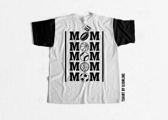 Sports mom vinyl cut t-shirt design to buy