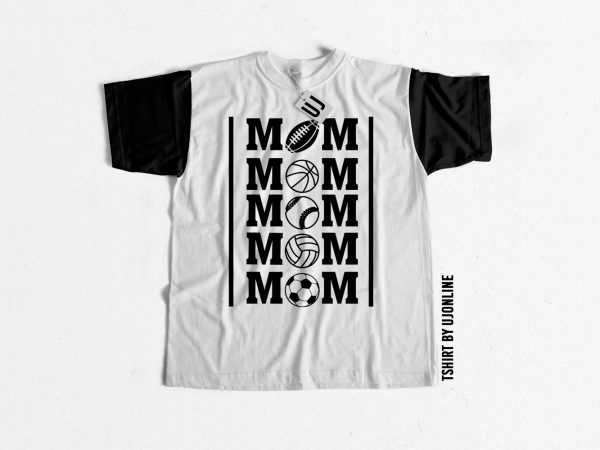 Sports mom vinyl cut t-shirt design to buy
