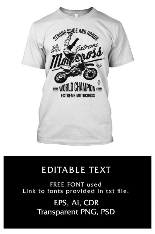 Motocross Designs Bundle t shirt design for printify