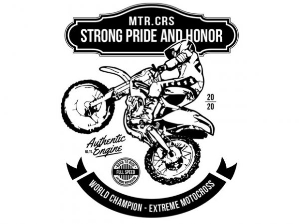 Strong, pride and honor t-shirt design for commercial use