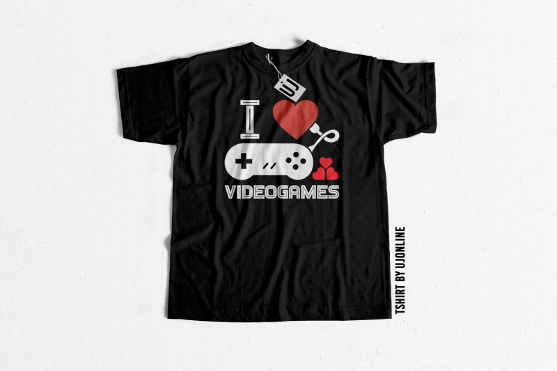 I love Videogames commercial use t-shirt design