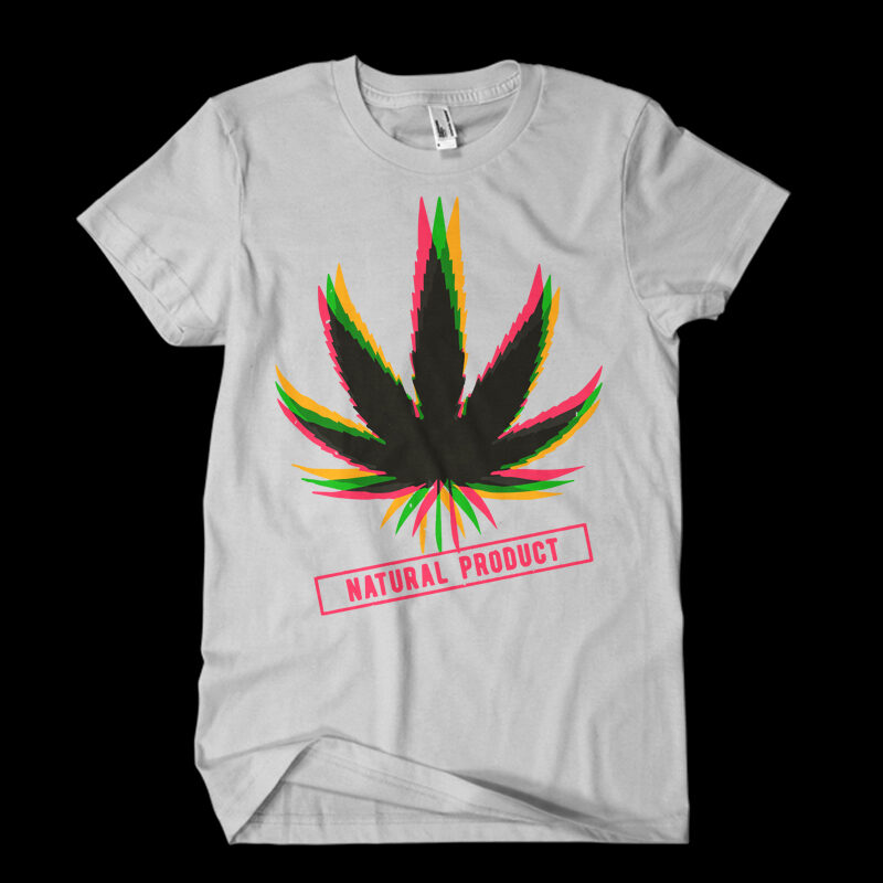 weed natural product t-shirt design for commercial use