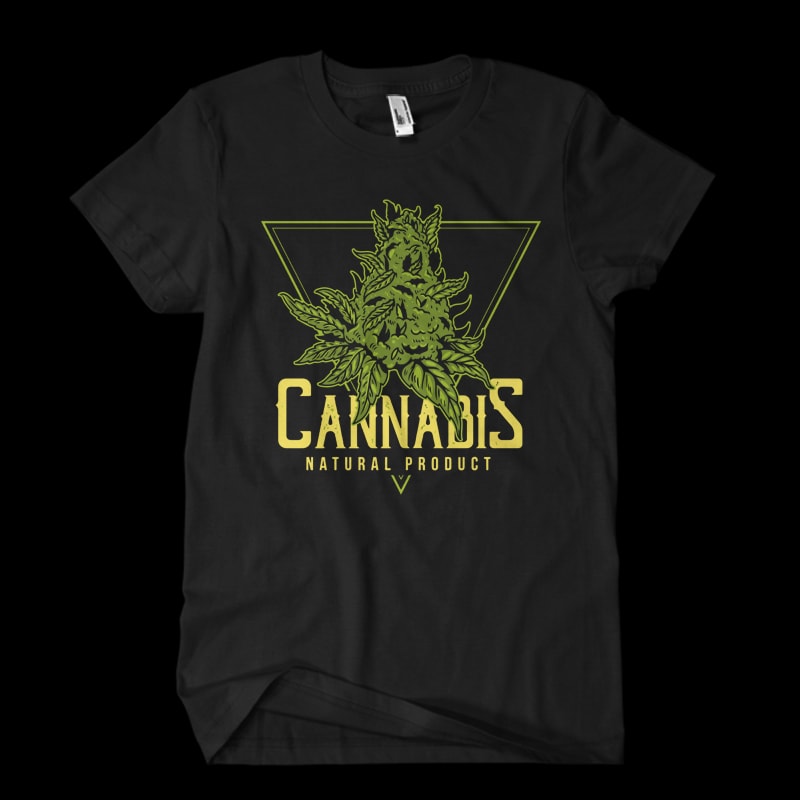 cannabis weed t-shirt design for commercial use