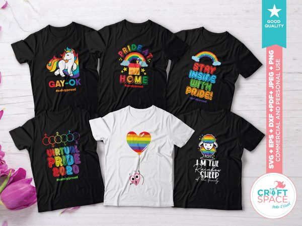 Instant download lgbtq pride gay 2020 svg, dxf, pdf, eps, cutting file for cricut explore silhouette cameo studio 3 buy t shirt design