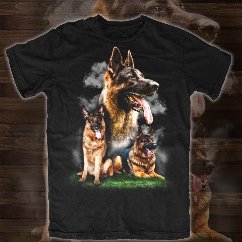 German Shepherd – design for t shirt vector t shirt design