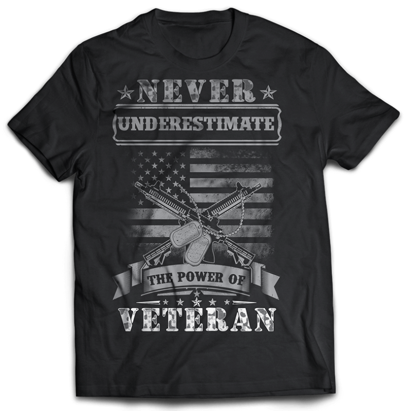 BUNDLE 43 tshirt designs PART 2 Veteran, Army And Military PSD file EDITABLE t shirt bundles