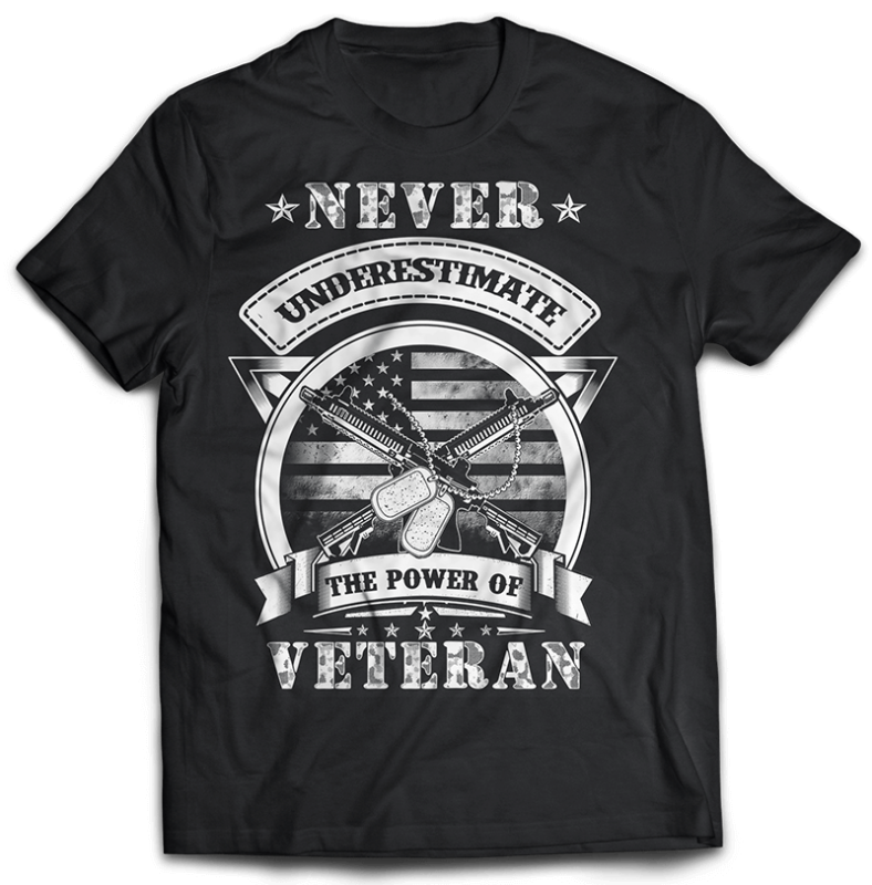 BUNDLE 43 tshirt designs PART 2 Veteran, Army And Military PSD file EDITABLE t shirt bundles