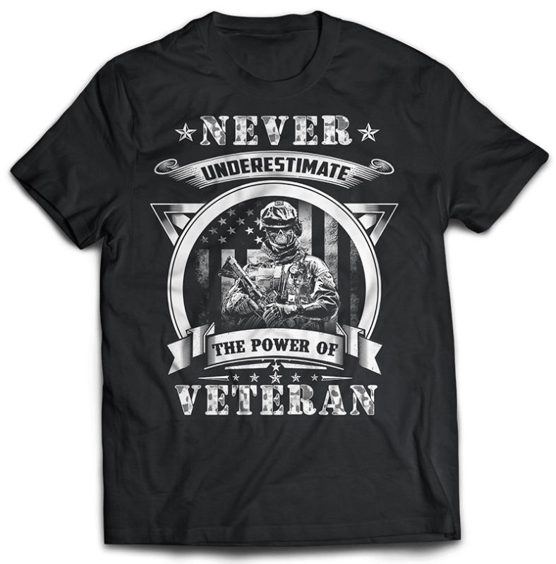 BUNDLE 43 tshirt designs PART 2 Veteran, Army And Military PSD file EDITABLE t shirt bundles