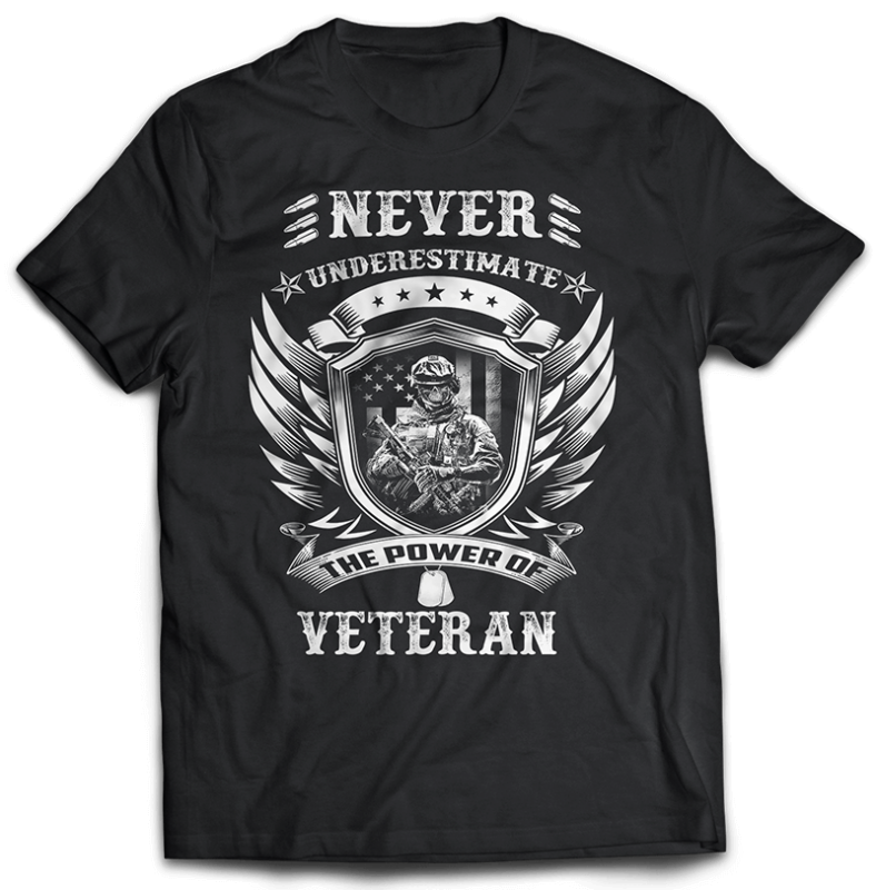 BUNDLE 43 tshirt designs PART 2 Veteran, Army And Military PSD file EDITABLE t shirt bundles