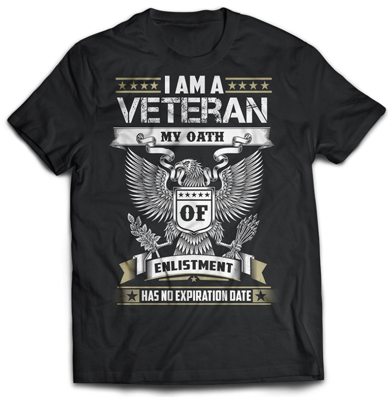 43 tshirt designs bundle Veteran, Army And Military PSD file EDITABLE ...