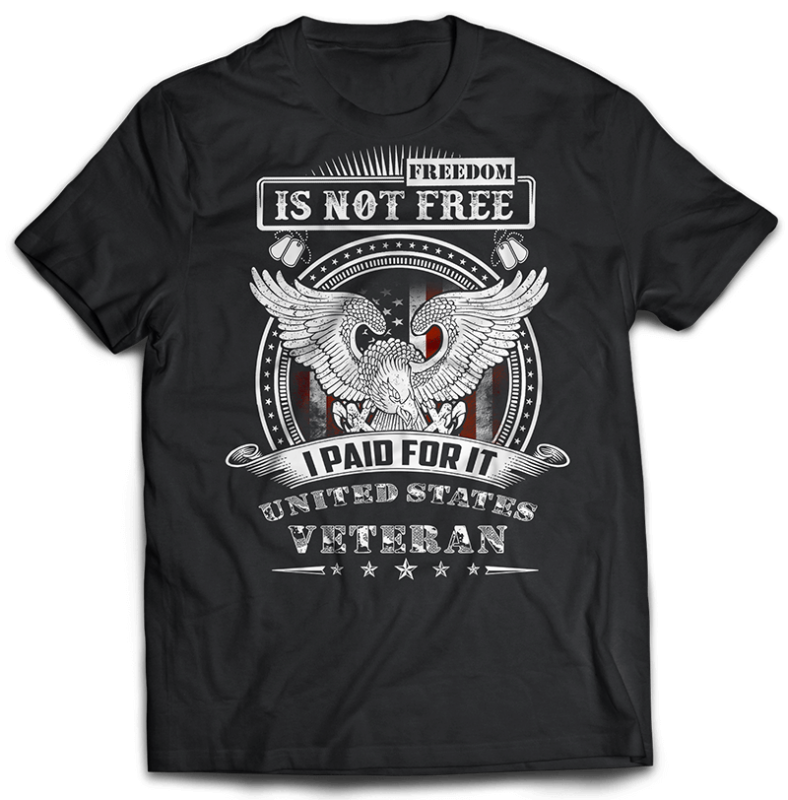 BUNDLE 43 tshirt designs PART 2 Veteran, Army And Military PSD file EDITABLE t shirt bundles