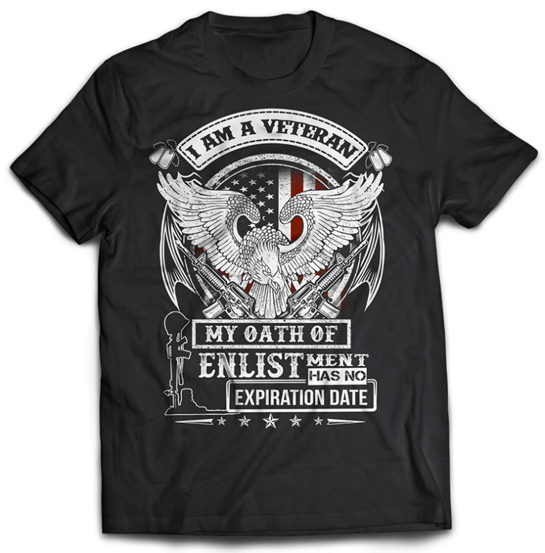 BUNDLE 43 tshirt designs PART 2 Veteran, Army And Military PSD file EDITABLE t shirt bundles