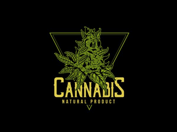 Cannabis weed t-shirt design for commercial use