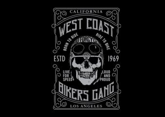 bikers gang t shirt design template