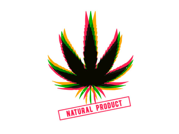 Weed natural product t-shirt design for commercial use