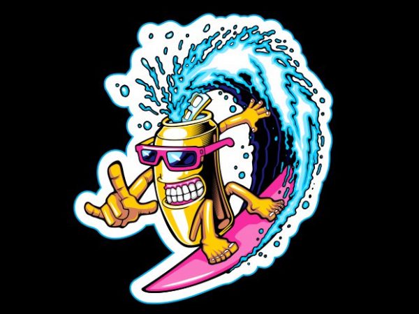 Cans surfing buy t shirt design artwork