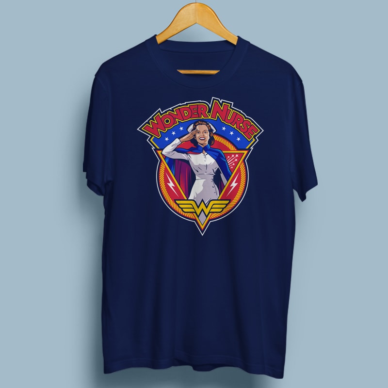 WONDER NURSE t-shirt design for sale