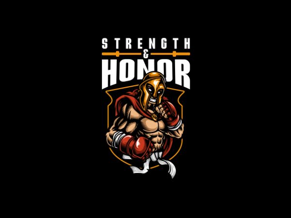 Spartan strength honor vector t shirt design