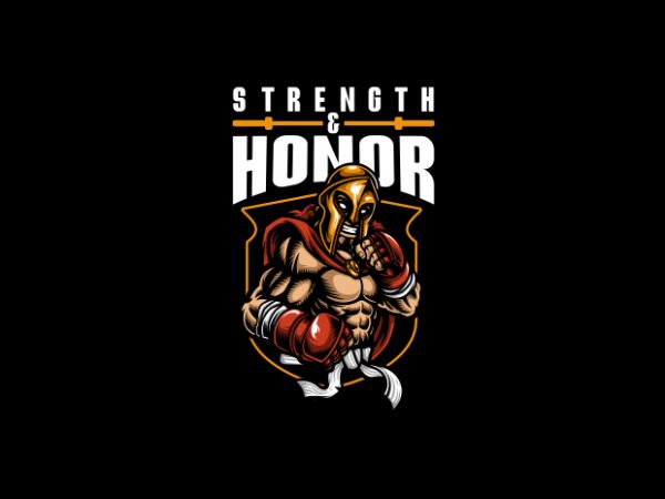 Spartan strength honor vector t shirt design Spartan strength honor vector t shirt design