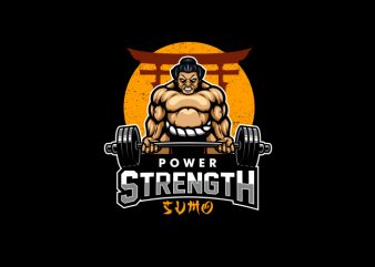 Power Strength Sumo Vector T-shirt Design