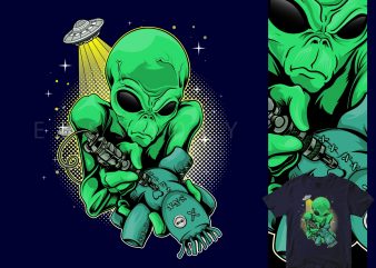 alien tattoo t shirt design for sale