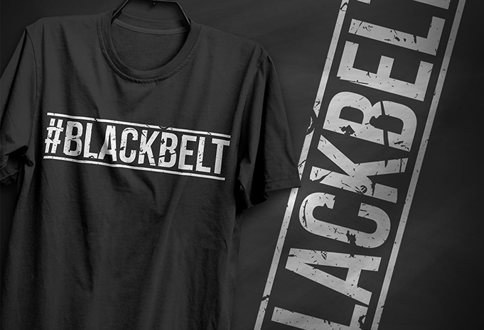 Blackbelt, typography t shirt design